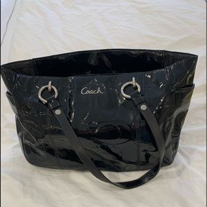 Coach Black Patent Shoulder Bag